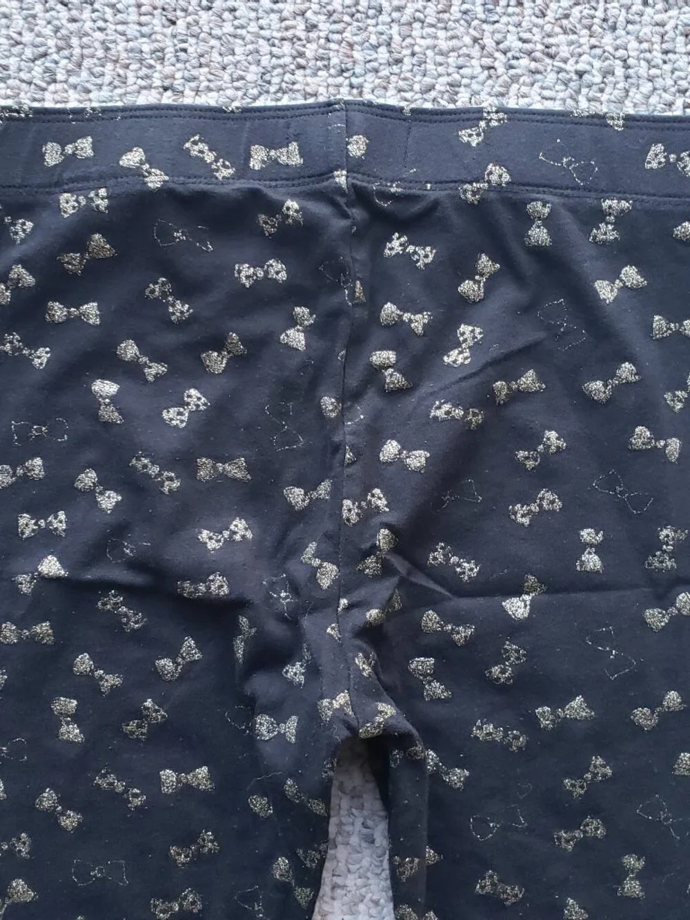 Abercrombie Kids Gold Bow cotton leggings - Size Large